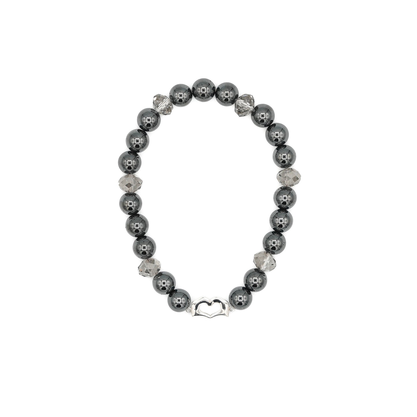 Revived Hematite & Faceted Crystal Bracelet