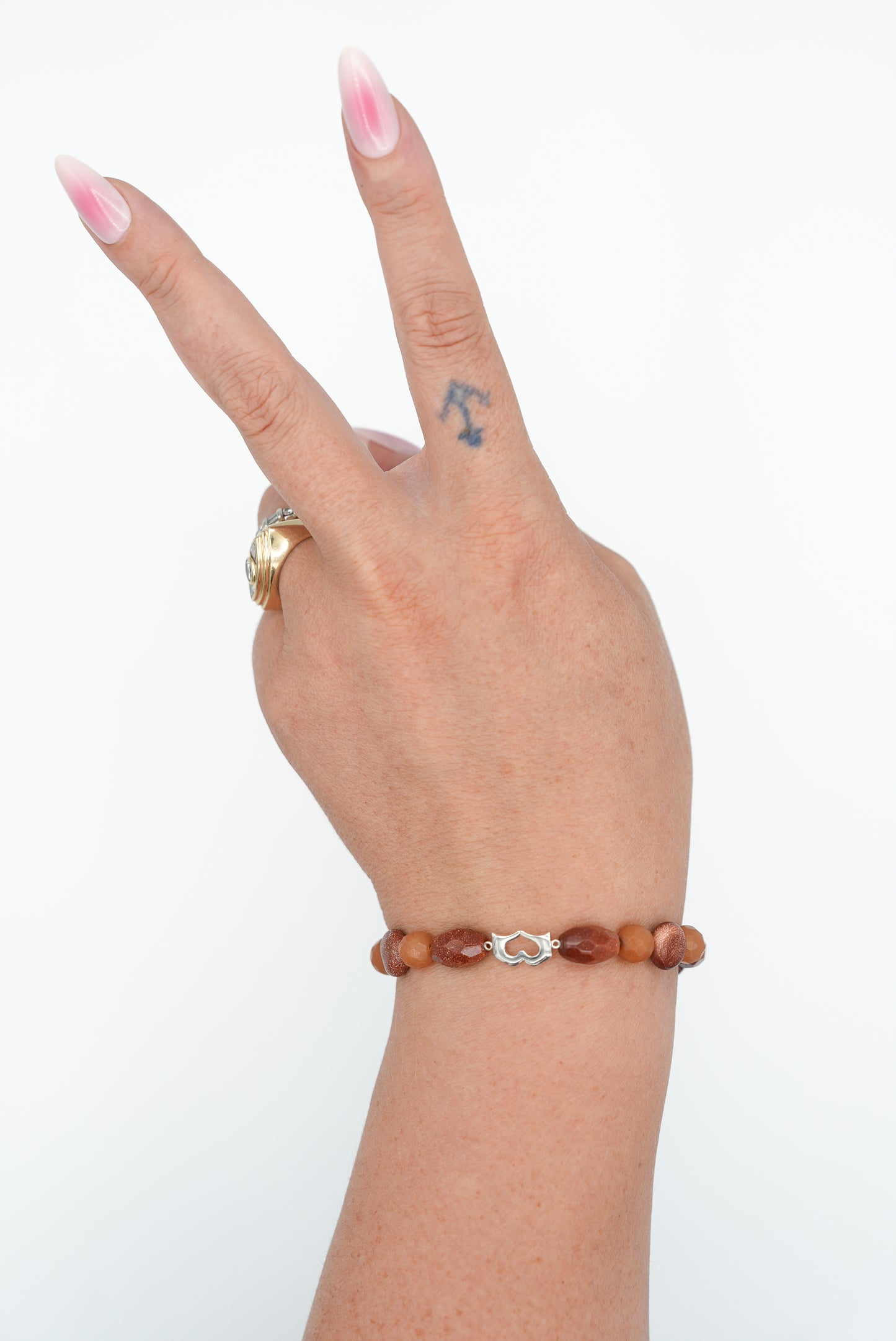 Vintage Goldstone Beaded Bracelet