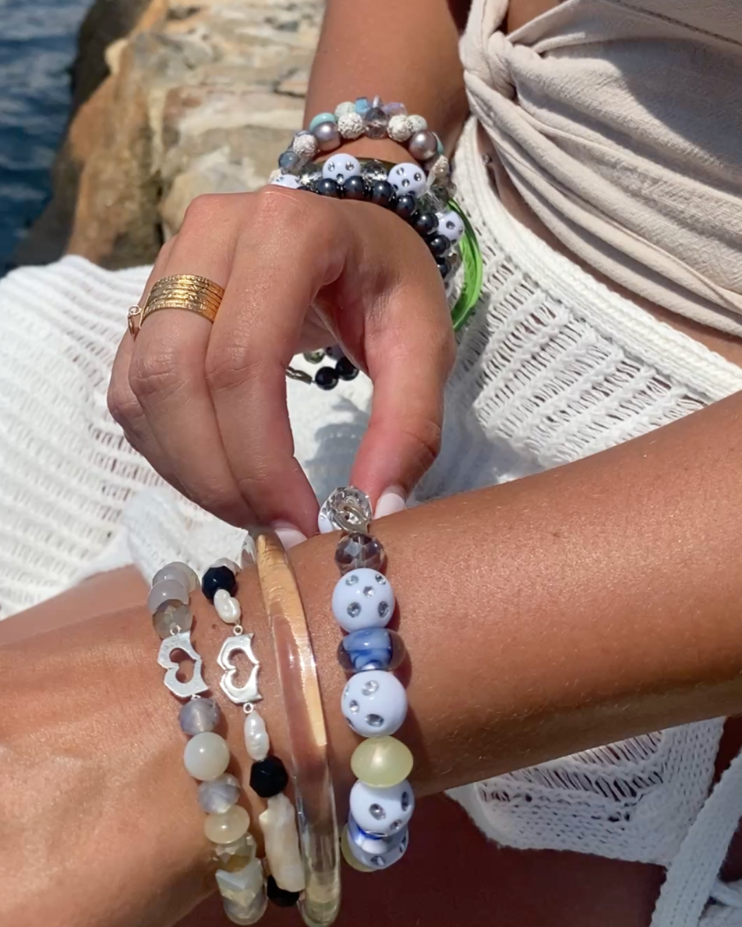 Chunky Mixed Vintage Bead Bracelet