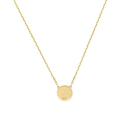 Baby Yellow Gold Button Necklace