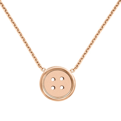 Small Gold Button Necklace