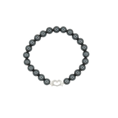 Smooth Hematite Beaded Bracelet
