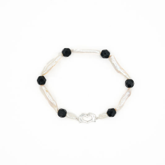 Fresh Water Pearl & Faceted Bead Bracelet