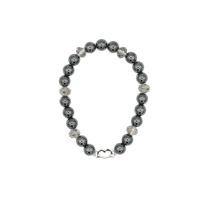 Revived Hematite & Faceted Crystal Bracelet