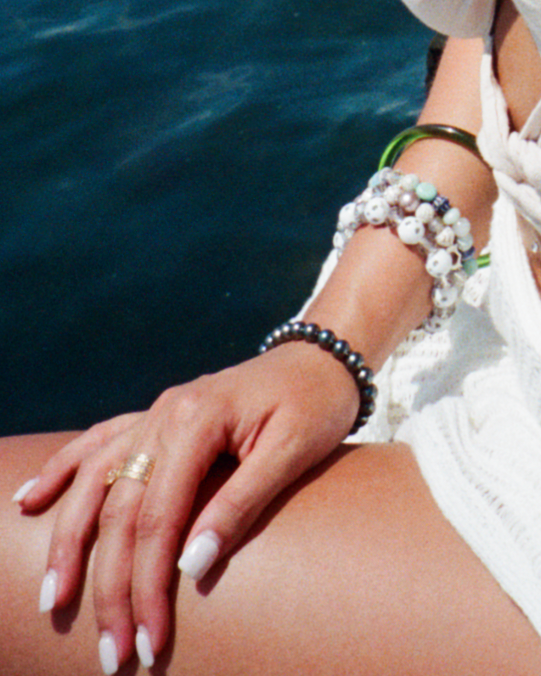 Smooth Hematite Beaded Bracelet